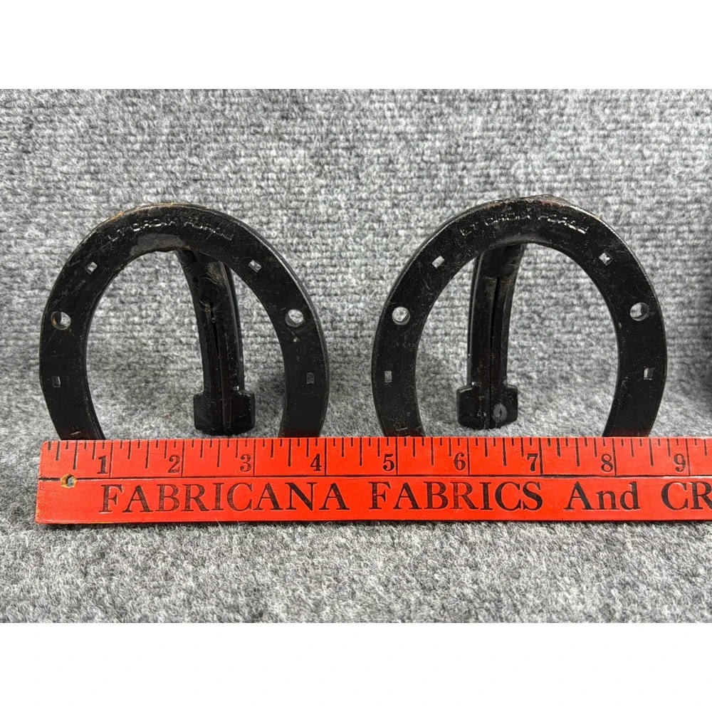 St. Croix Forge Wrought Iron Horseshoe Wall Hooks Set of 2 Rustic Cowboy Decor